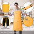 Jubatus 2 Pack Bib Aprons with 2 Pockets Cooking Chef Kitchen Apron for Women Men, Yellow...