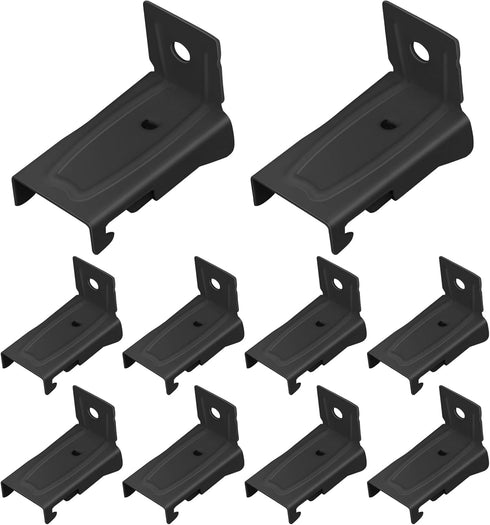 Curtain Track Brackets, Curtain Track Wall Mounting Hardware Black Curtain Track Accessories(10 Pack)...