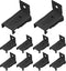 Curtain Track Brackets, Curtain Track Wall Mounting Hardware Black Curtain Track Accessories(10 Pack)...
