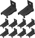 Curtain Track Brackets, Curtain Track Wall Mounting Hardware Black Curtain Track Accessories(10 Pack)...