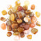 Hilitchi Yellow Agate Stone Tumbled Stones for Plants Cacti & Succulents Bedding, Vase Filler, Landscape Bottom Decoration (about 1lb(455g)/Bag)...