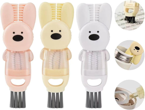 4 in 1 Cup Lid Cleaning Brush,New Crevice Cleaning Brush,Multifunction Bottle Cup Lid Brush,Water Bottle Cleaner Brush for Tight Spaces Cup,Portab...