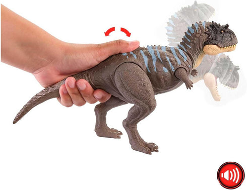 Jurassic World Wild Roar Ekrixinatosaurus Dinosaur Figure with Continuing Roar Sound & Attack Action, Posable Physical Toy & Digital Play...