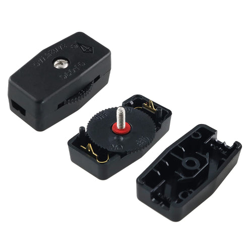 2PCS Inline Rotary Cord Switch Replacement Gear Rotary Switch Direct Plug-in Light Wire Switch for 18/2 SPT-2 Lamp Cord...