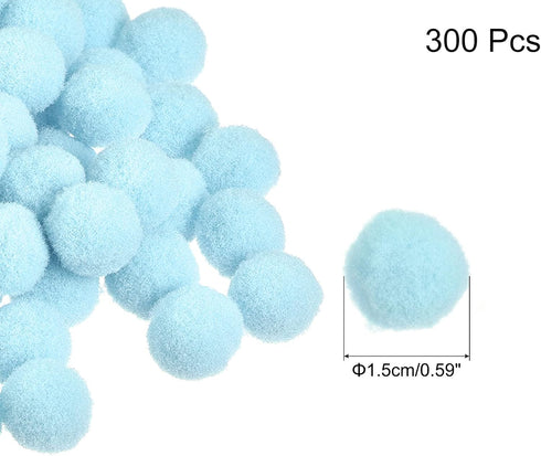 MECCANIXITY Pom Felt Balls Felting Fabric 1.5cm 15mm Light Blue for Home Crafts Project DIY Pack of 300...