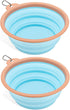 Collapsible Dog Bowls for Travel Portable Pet Food Water Bowl Foldable Silicone Food Dish with Carabiner Clip, BPA Free, Perfect for Feeding Small...