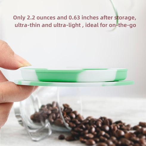 Paperless Travel Camping Pour Over Coffee Maker with Stainless Steel Filter, Collapsible Travel Pour Over Coffee Dripper Kit, Silicone Backpacking...