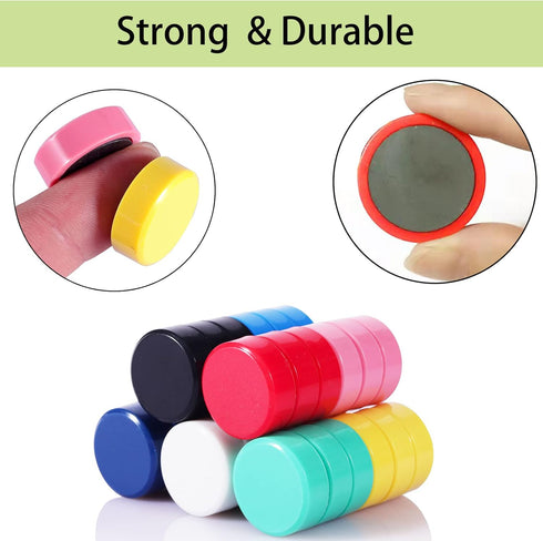 ZDZBLX 50 Pack 10 Colors Fridge Magnets - Strong, Cute Mini Magnets for Fridge, Whiteboard, Locker, Office, Crafts, Classroom...