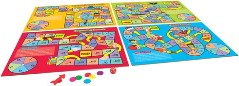 Junior Learning Phonics Board Games Set, 6 Counters, Ages 4-5, Language Skills, Pre K-K, Medium...