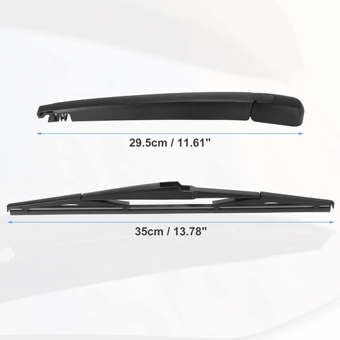 ACROPIX Rear Windshield Wiper Blade Arm Assembly Fit for Mazda CX-5 for Hyundai Accent - Pack of 2 Black...
