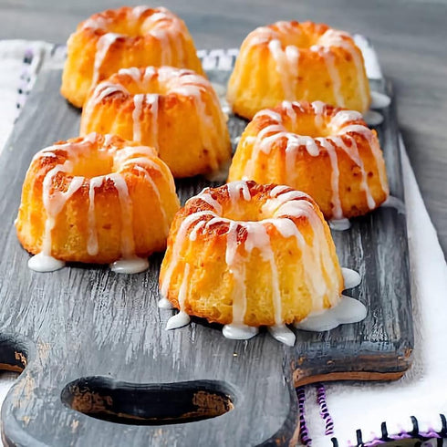 MURISE Mini Bundt Cake Pan for Baking, Silicone Bundt Cake Pan Nonstick, 20 Cup Bundt Cake Pan, Small Bundt Cake Pan Mold for Cupcakes, Jellies, 2...
