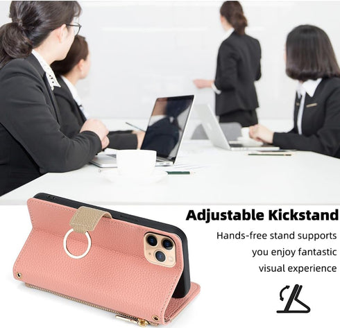 Asuwish Phone Case for iPhone 11 Pro Max 6.5 Wallet Cover with Screen Protector and Mirror Flip Cover Ring Card Holder Crossbody Strap Stand Cell ...