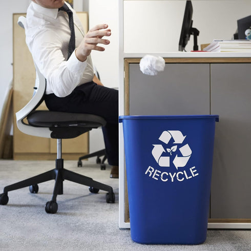 FINGERINSPIRE Recycle Logo Stencil 11.8x11.8 inch Recycle with Text Stencil Reusable Plastic Recycle Sign Stencil with Leaf Pattern DIY Reuse Logo...