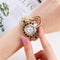 CdyBox Ladies Diamond-studded Watched Quartz Wristwatch Fashion Open Alloy Bracelet Watch 4 Pack...