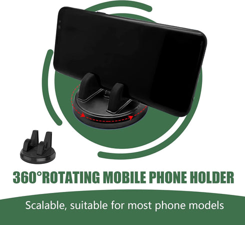 1 PC Car Dashboard Cell Phone Holder, 360 Degrees Rotatable Mobile Phone Fixture, Car Navigation Bracket, Car Interior Modification, Universal for...