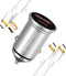 USB C Car Charger Fast Car Charger Port Adapter, 20W QC3.0 Mini Car Cigarette Lighter USB Type C 3A Output Car Charger (Silver)...