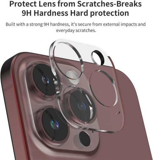 Sinjimoru 15 Series 5-Layered Tempered Glass Lens, Camera Lens Protector for iPhone 15 Pro Pro Max Phone Lens Screen Protector Lens Glass for iPho...