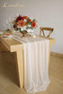 Lookein 10 Feet Champagne Chiffon Table Runner Sheer Wedding Table Cloth 29x120 Inches Rustic Wedding Decorations French Chiffon Table Runner...