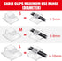 Maitys 60 Pieces Christmas Cable Clips with Adhesive, Heavy Duty Hooks for Outdoor Light Clips with Tapes, 3 Size Decoration Self Adhesive Strips ...
