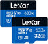 Lexar 32GB (2-Pack) High-Performance 633x micro SD Card w/ SD Adapter, UHS-I, C10, U1, A1, Full-HD & 4K Video, Up To 100MB/s Read, for Smartphones...