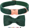 Green Dog Collars for Small Dog,Cute Corduroy Dog Collar with Bow Tie Safety Metal Buckle Adjustable Puppy Collars for Small Medium Large Boy&Girl...