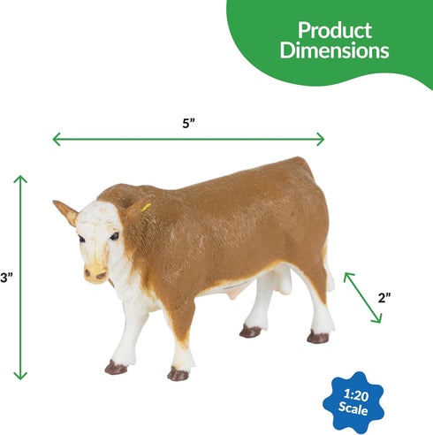 Big Country Toys Hereford Bull - 1:20 Scale - Hand Painted - Farm Toys - Farm Animal Toys...