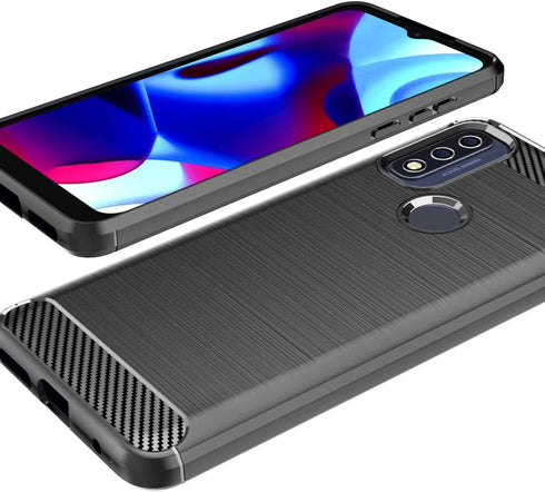 Osophter for Moto G Pure Case: with 2pcs Screen Protector Shock-Absorption Flexible TPU Rubber Protective Cell Phone Cover for Motorola G Pure(Bla...