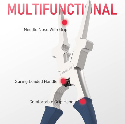 YESWELDER 8" MIG Welding Pliers, Anti-Rust MIG Welding Pliers for Professional Welding - Reliable and Durable...