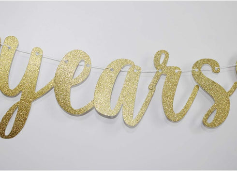 70 Years Blessed Banner, Funny Gold Glitter Sign for 70th Birthday/Wedding Anniversary Party Supplies Photo Props...
