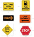 WERNNSAI Construction Party Decorations - 12 PCS Construction Signs Birthday Party Supplies for Boys Kids Truck Birthday Cutouts Traffic Road Sign...