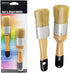 Chalk Furniture Paint Brushes for Furniture Painting, Milk Paint, Wax, Stencil Brushes, Home Furniture Paint - 2 Piece Round Chalked Paint Brushes...