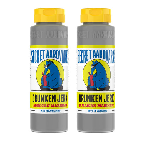 Secret Aardvark Drunken Jerk Hot Sauce – Jamaican Jerk Sauce and Marinade, Made with Jamaican Jerk Seasoning, Soy Sauce, & Habanero Peppers, Non-G...