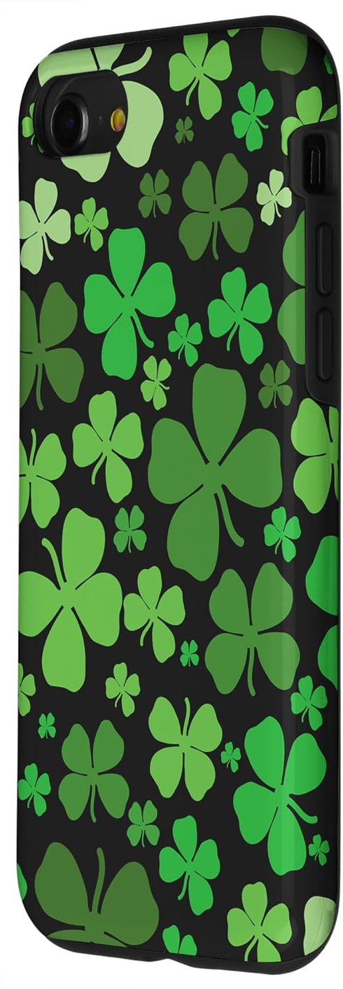 iPhone SE (2020) / 7 / 8 St Patricks Day Phone Case Green Shamrock Pattern Case...