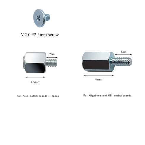 M.2 SSD Mounting Screws Kit for Asus/msi Motherboards? with Nvme m2 cooling pad...