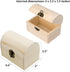 Plain Unfinished Wood Box, Unpainted Wooden Jewelry Box DIY Craft Storage Treasure Chest Toy Case...
