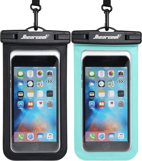 Hiearcool Waterproof Phone Pouch, Waterproof Phone Case for iPhone 16 15 14 13 Pro Max, IPX8 Cellphone Dry Bag Beach Cruise Ship Essentials 2Pack-...