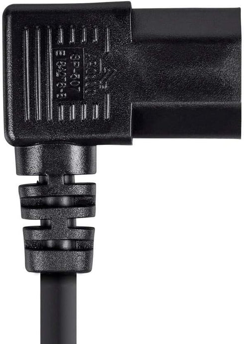Monoprice 6ft 14AWG Right Angle Power Cord Cable w/ 3 Conductor PC Power Connector Socket (C13/5-15P) - Black...