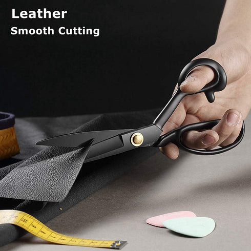 Fabric Tailor Shears Professional 9" Heavy Duty Sewing Scissors for Leather Clothes Industrial Strength High Carbon Steel Tailor Scissors Sharp fo...