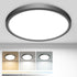 1PACK Flush Mount LED Ceiling Light Fixture Black, 6.5Inch 12Watt, Dimmable & 3000K-4000K-6500K 3 Color Selectable Ceiling Lamp 1200LM Low Profile...