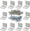 10Sets 10 Series 1" x 1" Aluminum Extrusion Profiles Corner 1010 Series Angle Bracket Connector with M6 T Slot Nuts Bolts for 1 Inch x 1 Inch Extr...