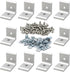 10Sets 10 Series 1" x 1" Aluminum Extrusion Profiles Corner 1010 Series Angle Bracket Connector with M6 T Slot Nuts Bolts for 1 Inch x 1 Inch Extr...