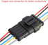 ESUPPORT 5 Pin Way Car Auto Waterproof Electrical Connector Plug Socket Kit with Wire AWG Gauge Marine Pack of 5...