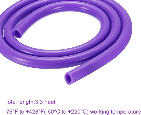 DMiotech 5/16"(8mm) ID 1/2"(12mm) OD 3.3 Feet Silicone Tube Purple Industrial Silicone Tubing for Water Air Pump...