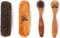 Kg’s Shoe Shine Brush and Applicator Set – Horsehair Shine Brushes and Polish Applicators with Durable Wooden Handles, Great Addition to Any Shoe ...