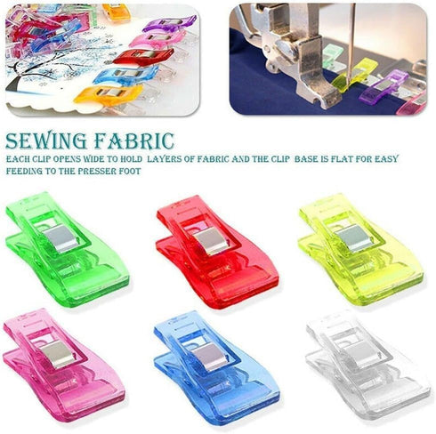20Pcs Multicolor Sewing Clips Quilting Clips Fabric Quilting Craft Tools Multipurpose Plastic Clips for Sewing Binding,DIY Hemming Quilting Notion...