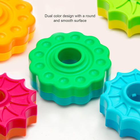 Baby Spinning Stacking Toys Sensory Toys for Toddlers 1-3, Rainbow Ring Spin Montessori Toys for Babies 6-12 Months, Autism Learning Toy for 1 2 3...