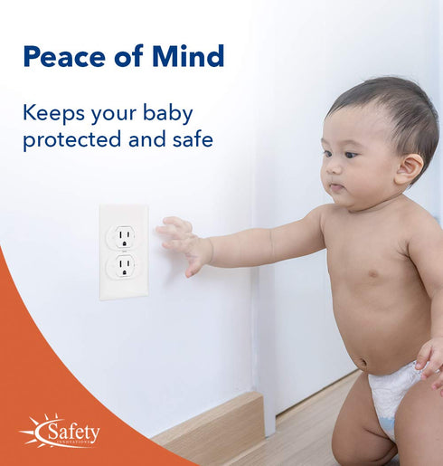 Safety Innovations, Ultimate Outlet Safety Cap, Baby Proofing Outlet Plugs, Child Safety Electrical Outlet Covers, Easy Installation, Protect Todd...
