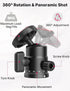 Mini Ball Head, ULANZI H28 Panoramic Tripod Head + Dual Hot Shoe Mount DSLR Camera Mount Adapter Photograph Attachment Accessories for Gopro Cam C...