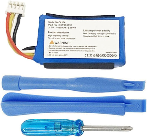 1050mAh GSP903052 Battery Replacement Compatible with JBL Clip 4 Portable Bluetooth Wireless Speaker...