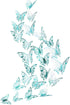Cheerland 48 Pcs 3D Teal Blue Butterfly Wall Stickers Removable Metallic Room Decals for Walls Nursery Girls Room Wedding Baby Shower Birthday Par...